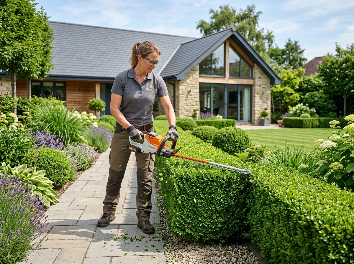 Hedge trimming and shrub shaping
